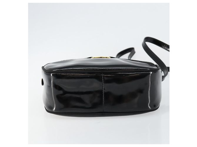 Borsa a Spalla Vala Smalto Nero Oro Auth BA7055 di Salvatore Ferragamo D'oro - vista 5