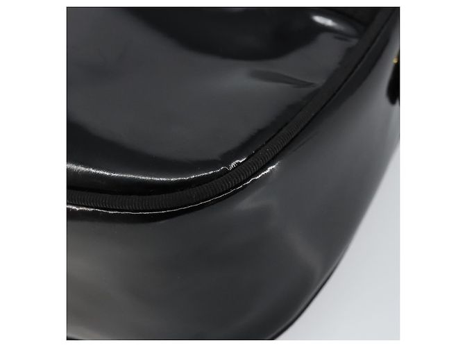 Borsa a Spalla Vala Smalto Nero Oro Auth BA7055 di Salvatore Ferragamo D'oro - vista 9