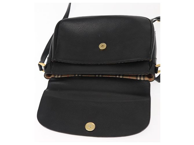 Autre Marque Burberry Schultertasche aus Leder Braun Gold Auth ep11389 Golden - Ansicht 10