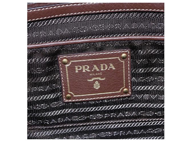 Borsa Tote PRADA in nylon khaki oro Auth ep11268 D'oro Cachi - vista 18