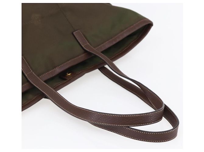 Borsa Tote PRADA in nylon khaki oro Auth ep11268 D'oro Cachi - vista 7