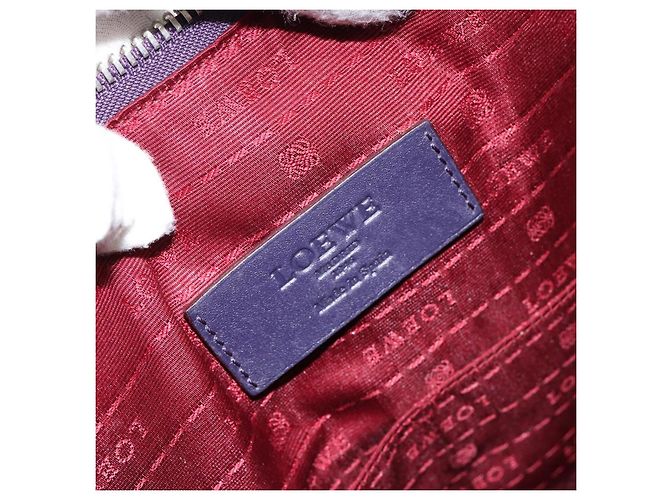 LOEWE Tote Bag aus Leder lila Silber authentisch ep11409 - Ansicht 19