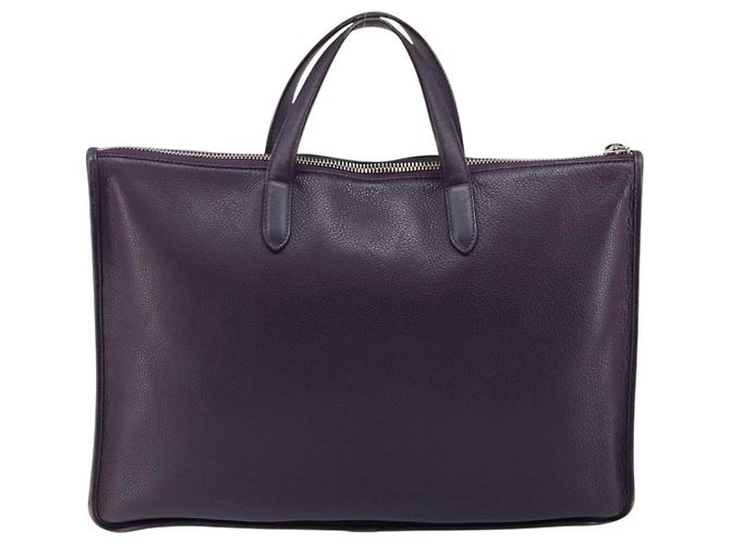 LOEWE Tote Bag aus Leder lila Silber authentisch ep11409 - Ansicht 2