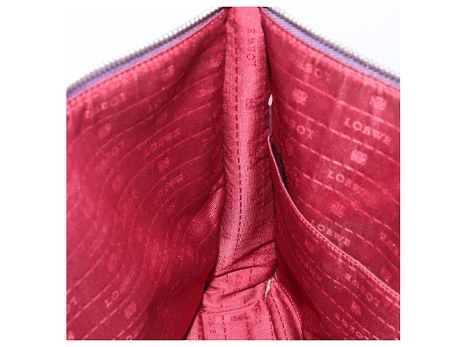 LOEWE Tote Bag aus Leder lila Silber authentisch ep11409 - Ansicht 21