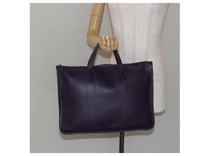 LOEWE Tote Bag aus Leder lila Silber authentisch ep11409 - Ansicht 23