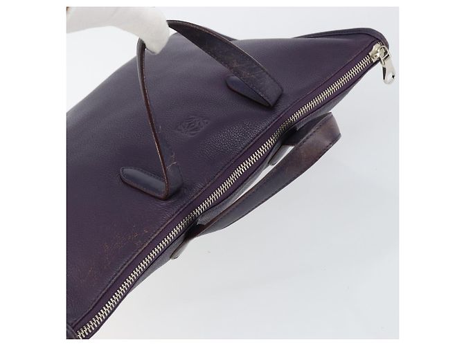 LOEWE Tote Bag aus Leder lila Silber authentisch ep11409 - Ansicht 6