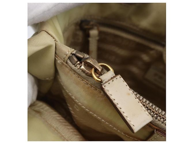 Borsa Tote PRADA Nylon Avorio Oro Auth 147996 D'oro Crudo - vista 18