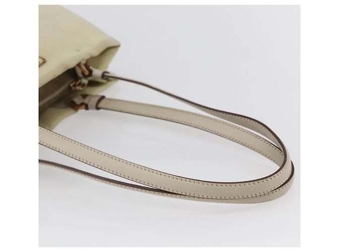 Borsa Tote PRADA Nylon Avorio Oro Auth 147996 D'oro Crudo - vista 7