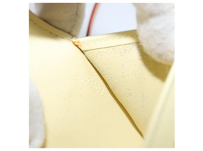 Louis Vuitton PORTAFOGLI WALKER MONOGRAM VERNIS LIME GIALLO M91074 LV Auth ep10966 D'oro - vista 12