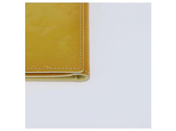 Louis Vuitton PORTAFOGLI WALKER MONOGRAM VERNIS LIME GIALLO M91074 LV Auth ep10966 D'oro - vista 15