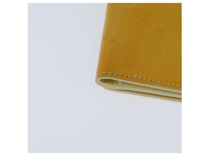 Louis Vuitton PORTAFOGLI WALKER MONOGRAM VERNIS LIME GIALLO M91074 LV Auth ep10966 D'oro - vista 16