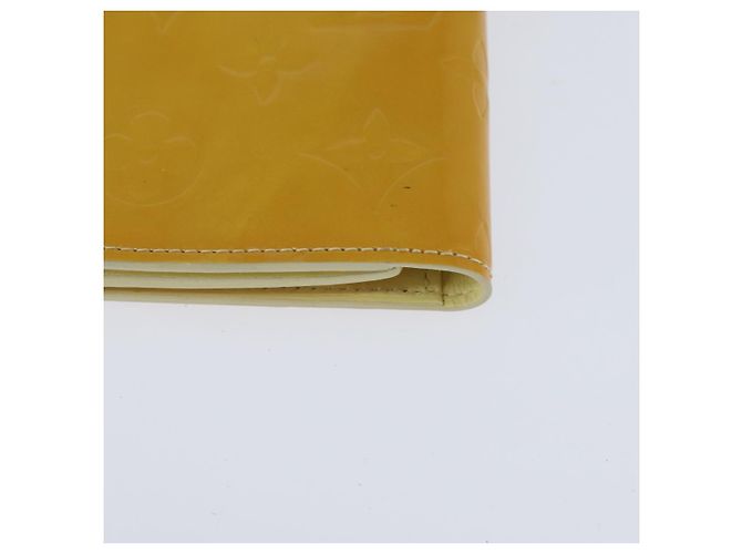 Louis Vuitton PORTAFOGLI WALKER MONOGRAM VERNIS LIME GIALLO M91074 LV Auth ep10966 D'oro - vista 17