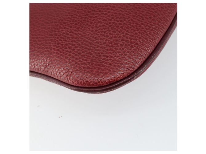Cartier Borsa a spalla Must Line in pelle Bordeaux oro Auth BA7016 D'oro Bordò - vista 14