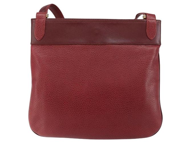 Cartier Borsa a spalla Must Line in pelle Bordeaux oro Auth BA7016 D'oro Bordò - vista 2