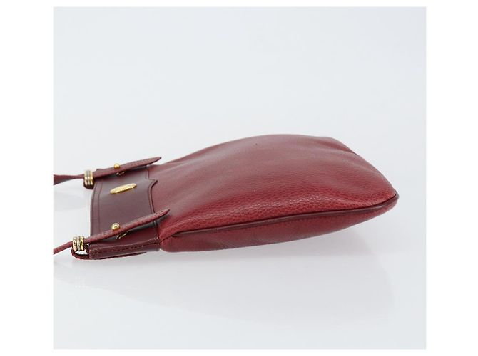 Cartier Borsa a spalla Must Line in pelle Bordeaux oro Auth BA7016 D'oro Bordò - vista 4