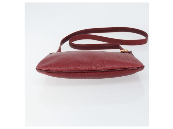 Cartier Borsa a spalla Must Line in pelle Bordeaux oro Auth BA7016 D'oro Bordò - vista 5