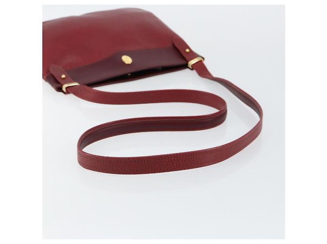 Cartier Borsa a spalla Must Line in pelle Bordeaux oro Auth BA7016 D'oro Bordò - vista 7