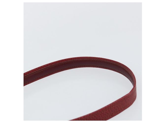Cartier Borsa a spalla Must Line in pelle Bordeaux oro Auth BA7016 D'oro Bordò - vista 8