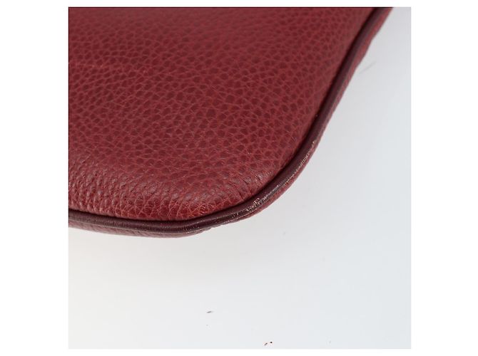 Cartier Borsa a spalla Must Line in pelle Bordeaux oro Auth BA7016 D'oro Bordò - vista 9