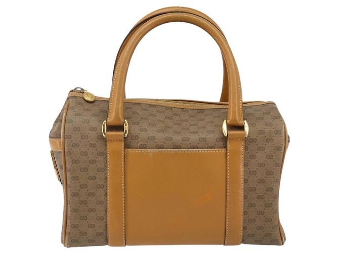 Gucci Borsa a mano Micro GG Supreme in PVC beige e oro 000 39 0158 Auth th6321 D'oro - vista 13