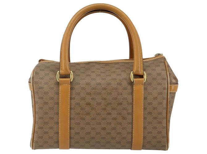 Gucci Borsa a mano Micro GG Supreme in PVC beige e oro 000 39 0158 Auth th6321 D'oro - vista 2