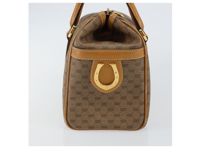 Gucci Borsa a mano Micro GG Supreme in PVC beige e oro 000 39 0158 Auth th6321 D'oro - vista 3