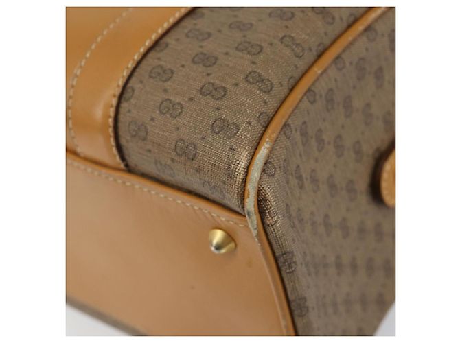 Gucci Borsa a mano Micro GG Supreme in PVC beige e oro 000 39 0158 Auth th6321 D'oro - vista 8