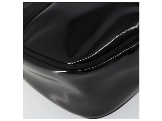 Borsa a Spalla Salvatore Ferragamo Vala Smalto Nero Oro Auth 143264 D'oro - vista 15