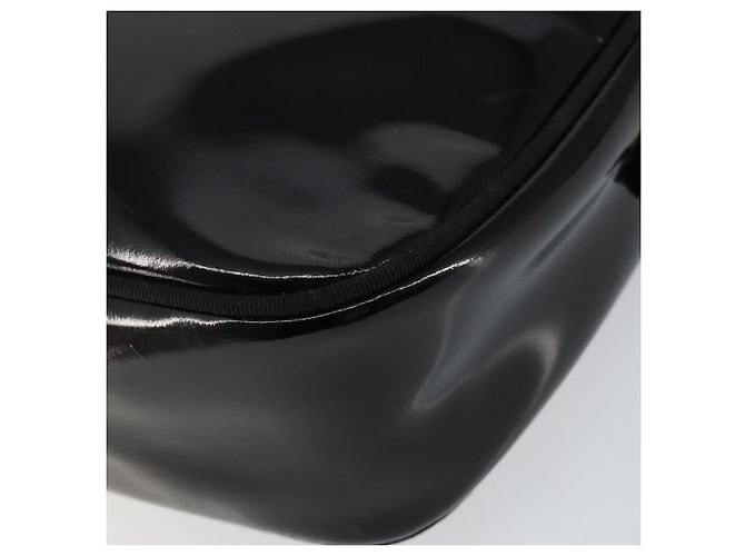 Borsa a Spalla Salvatore Ferragamo Vala Smalto Nero Oro Auth 143264 D'oro - vista 16