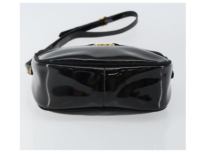 Borsa a Spalla Salvatore Ferragamo Vala Smalto Nero Oro Auth 143264 D'oro - vista 5