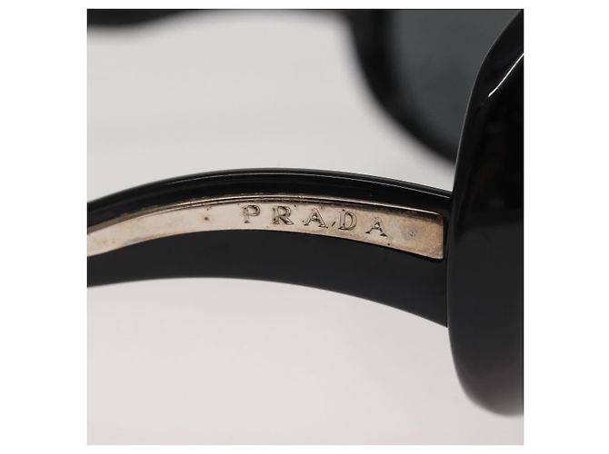 Occhiali da sole PRADA in plastica neri Auth am9039 - vista 8