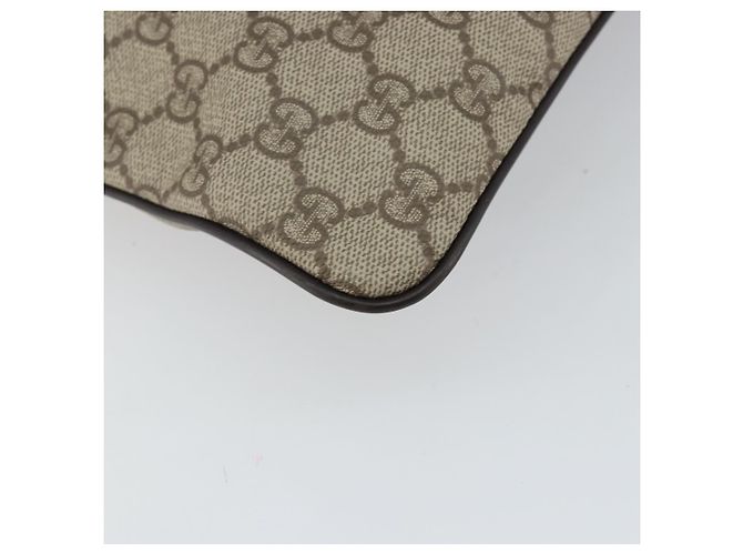 Bolsa de Ombro GG Supreme PVC Bege Prata da GUCCI 141626 Auth BA6168 - vista 15