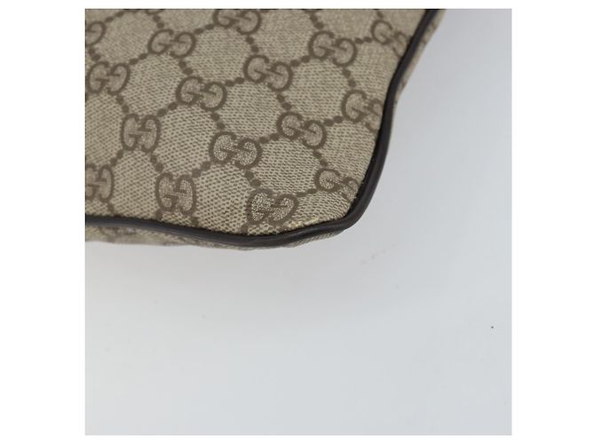 Bolsa de Ombro GG Supreme PVC Bege Prata da GUCCI 141626 Auth BA6168 - vista 16