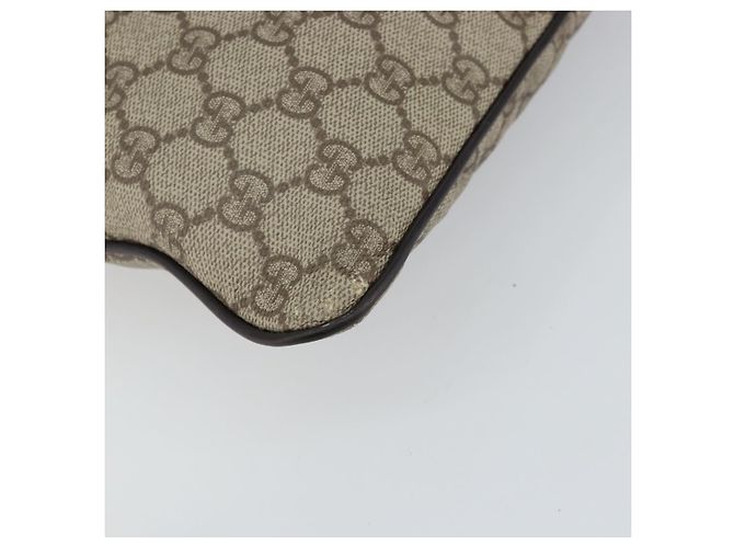 Bolsa de Ombro GG Supreme PVC Bege Prata da GUCCI 141626 Auth BA6168 - vista 17