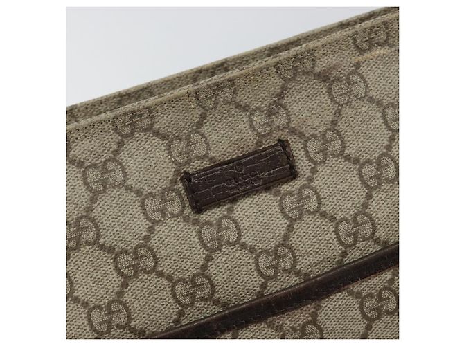 Bolsa de Ombro GG Supreme PVC Bege Prata da GUCCI 141626 Auth BA6168 - vista 18