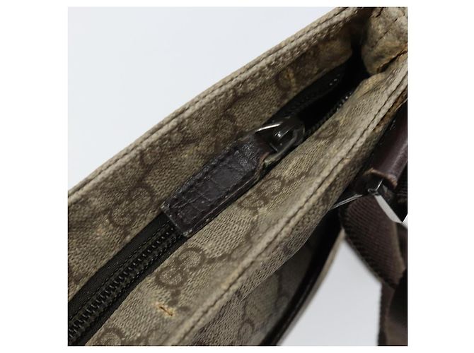 Bolsa de Ombro GG Supreme PVC Bege Prata da GUCCI 141626 Auth BA6168 - vista 19