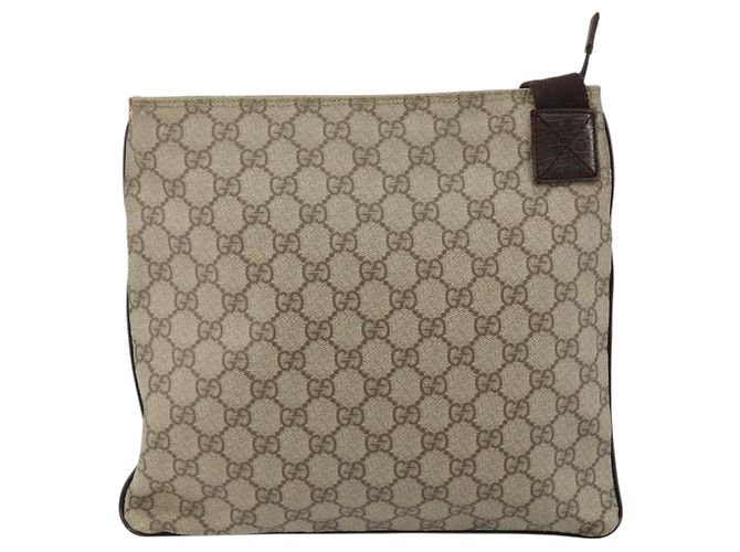 Bolsa de Ombro GG Supreme PVC Bege Prata da GUCCI 141626 Auth BA6168 - vista 2