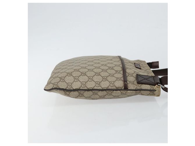 Bolsa de Ombro GG Supreme PVC Bege Prata da GUCCI 141626 Auth BA6168 - vista 3