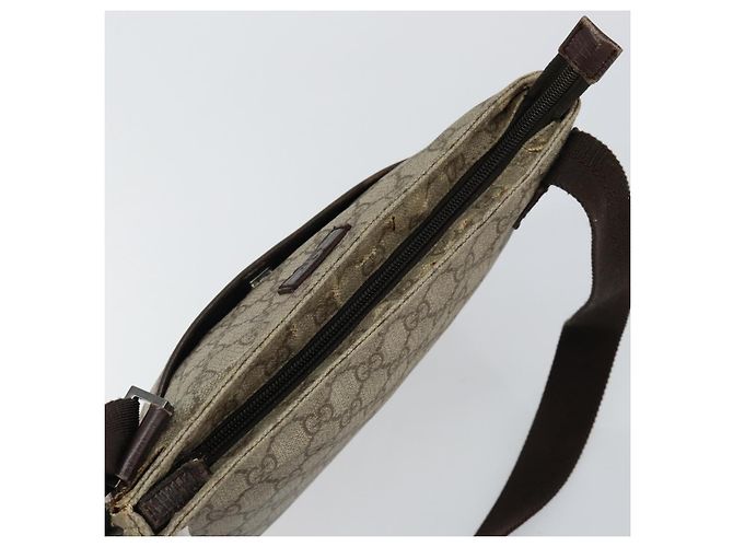 Bolsa de Ombro GG Supreme PVC Bege Prata da GUCCI 141626 Auth BA6168 - vista 6