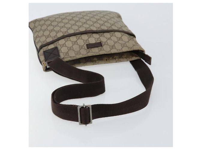 Bolsa de Ombro GG Supreme PVC Bege Prata da GUCCI 141626 Auth BA6168 - vista 7