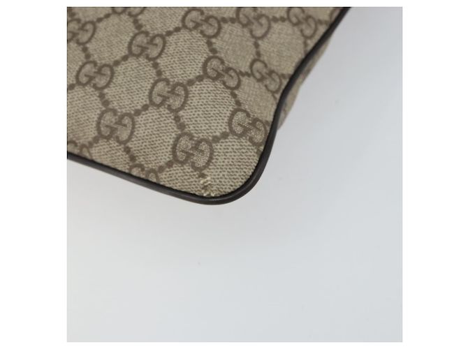 Bolsa de Ombro GG Supreme PVC Bege Prata da GUCCI 141626 Auth BA6168 - vista 8