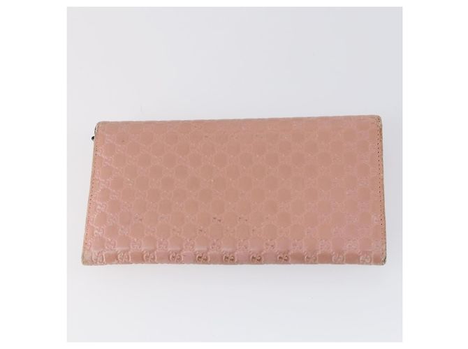 GUCCI Micro GG Canvas GG Canvas Geldbörse Leder 4Set Rosa Schwarz Auth 140007 Pink - Ansicht 11