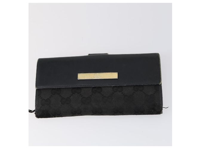 GUCCI Micro GG Canvas GG Canvas Geldbörse Leder 4Set Rosa Schwarz Auth 140007 Pink - Ansicht 18