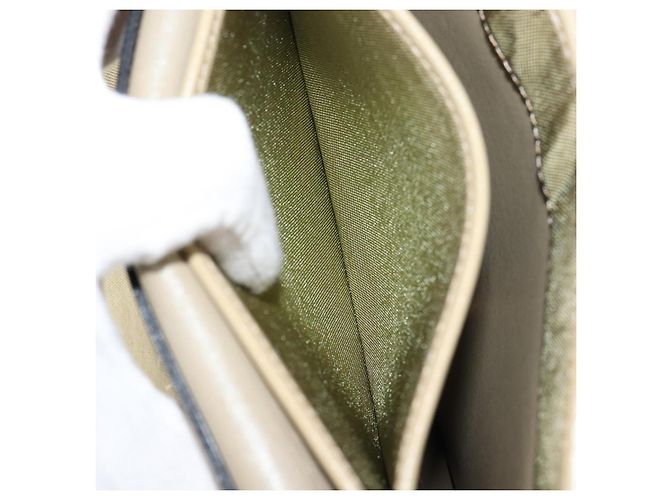 Borsa a Spalla Christian Dior in Pelle Beige Oro Auth BA7996 D'oro - vista 12
