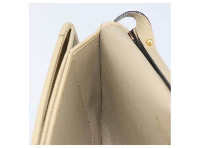 Borsa a Spalla Christian Dior in Pelle Beige Oro Auth BA7996 D'oro - vista 20