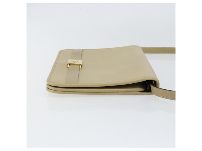 Borsa a Spalla Christian Dior in Pelle Beige Oro Auth BA7996 D'oro - vista 3