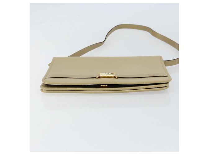 Borsa a Spalla Christian Dior in Pelle Beige Oro Auth BA7996 D'oro - vista 5