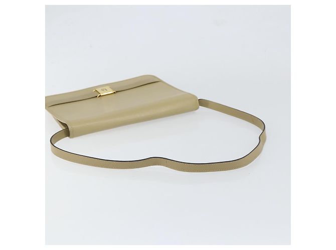 Borsa a Spalla Christian Dior in Pelle Beige Oro Auth BA7996 D'oro - vista 7