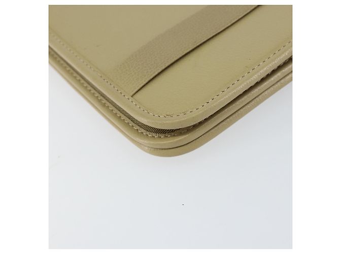 Borsa a Spalla Christian Dior in Pelle Beige Oro Auth BA7996 D'oro - vista 9
