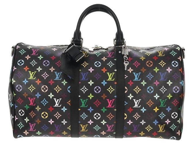 LOUIS VUITTON Multicolor LVxTM Keepall Bandoulière 50 Tasche M13745 Auth 147914SM Schwarz - Ansicht 13